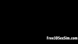 Foxy 3D cartoon brunette sucking on a hard cock