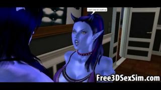 Horny 3D cartoon avatar aliens doing the nasty