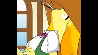 Superdeepthroat by a female dog (Cartoon)