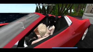 Follando en un auto en second life