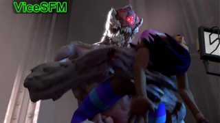 Sombra from overwatch fucked by a monster