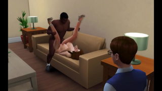 Sims 4:  Big Tit Milf Fucks to Pay Off S’s Debt, Makes Him Watch