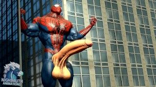 Spidermans Muscle And Cock Growth