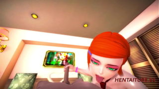 Ben Teen Hentai 3D – Gwen handjob, cunnilingus, blowjob and fucked with a blonde boy  1/2