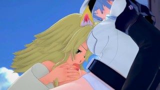 Futa Esdeath fuck futa Leone