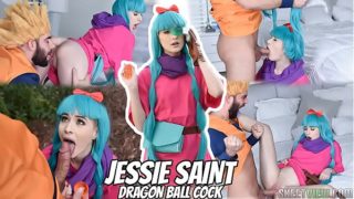 Jessie Saint Cosplay Dragon Ball Cock – Logan Pierce goes over 9000 and cums deep inside Jessie Saint giving her a messy creampie. Small tits teen with shaved pussy gets cream filled while dressed as anime character.