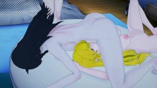 RWBY: Futa Ruby & Futa Blake fuck Yang by turn