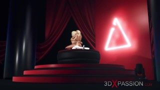 3d hot dickgirl fucks a horny blonde on the fashion model podium