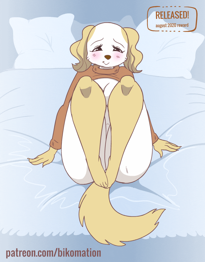 1girl 1girl 2020 2d_animation 5_toes aggressive_retsuko anime anthro arm_markings barefoot belly big_breasts bikomation blush bodily_fluids bra breasts canid canine canis cheek_tuft clitoris closed_eyes clothing conditional_dnp curvy_figure dialogue digital_media_(artwork) domestic_dog ear_tuft english_text eye_markings eyebrows eyelashes eyeshadow facial_markings facial_tuft feet fingers frame_by_frame fur fur_markings fur_tuft furniture furry genital_fluids genitals gif happy head_markings inui_(aggressive_retsuko) leg_markings light_ears light_markings long_legs looking_pleasured looking_up loop makeup mammal markings mascara monotone_belly monotone_tail mouth_closed multicolored_body multicolored_fur multicolored_markings nipples open_mouth orange_body orange_fur orange_tail pawpads pink_nipples pussy pussy_juice sanrio shaved shaved_pussy short_playtime smile snout socks_(marking) soles spread_legs spread_pussy spreading tan_body tan_fur text thin_eyebrows toes topwear tuft two_tone_body two_tone_face two_tone_fur two_tone_markings underwear waving_tail white_body white_face white_fur wide_hips yellow_body yellow_fur
