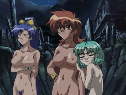 anime auburn_hair blue_hair breasts bush eyeglasses glasses green_hair killer_cum_sour kuli kuli_(yarima_queen) nudity outside pubic_hair rima rima_(yarima_queen) sex_demon_queen sour sour_(yarima_queen) tagme yarima_queen