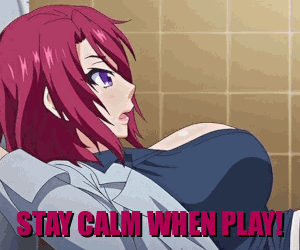 anime big_breasts bouncing_breasts breasts clothed gif hentai implied_sex mesu_kyoushi_4:_kegasareta_kyoudan