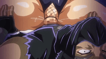 00s 1boy 1girl anime areola big_breasts blush breasts erection gif girl_on_top green_eyes hentai horny kunoichi large_penis long_hair mizugi_kanojo ninja nipples oral orgasm penis purple_hair riding sex straddling vaginal