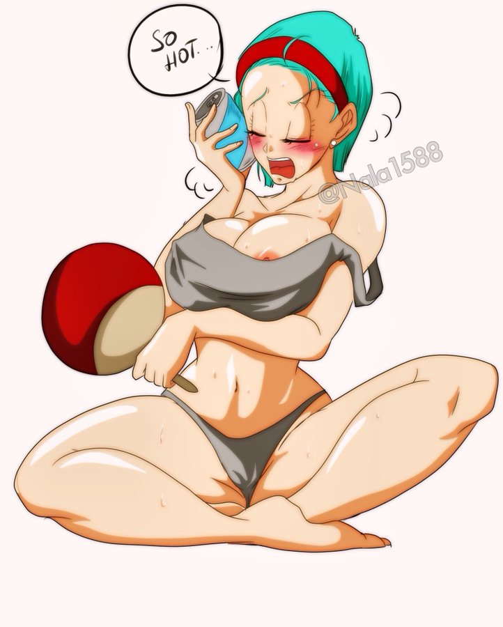 1girl anime bulma dragon_ball female_only huge_breasts nala1588_(artist)
