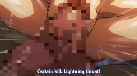 anime big_breasts big_penis blush censored foursome gangbang gif group_sex handjob happy hentai kunoichi mizugi_kanojo ninja purple_hair reverse_cowgirl_position riding sex