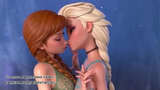 Frozen Ana and Elsa cosplay | Uncensored Hentai AI generated