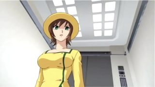 Sexy elevator girl gets rough public hentai creampie