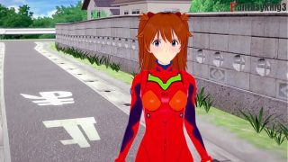 Asuka Langley Soryu having sex blowjob and fucking pov | Neo Genesis Evangelion