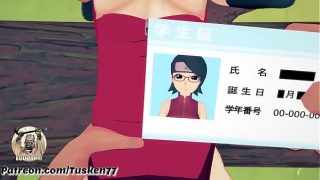 Slutty Kunoichi Sarada Uchiha Loves Getting Her Holes Filled!