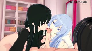 Threesome Akame x Esdeath Akame ga Kiru Hentai uncensored