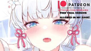 White haired big titty cutie Gets fucked breast grabbed! -4k hentai 60fps