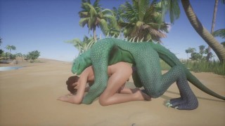Wild Life Twink Guy gets fucked by a Dragon