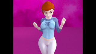 Gwen dancing to a song that she really likes