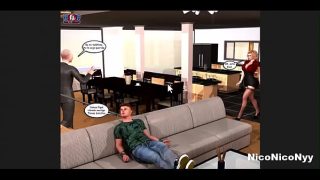 La madrastra le montaba los cachos a su papa y el la descubrio y tuvo que montar su enorme polla