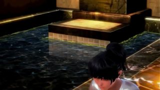 Pretty woman in wet shirt having sex in a sauna hentai video