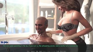 A Wife And StepMother (AWAM) #19b – Washing old Gents – 3D game, HD porn, 1080p