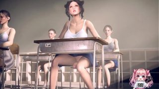 Anime Horny classmates fucking in public classroom