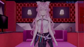 Hakui Koyori and Hoshimachi Suisei intense sex. – Hololive VTuber Hentai