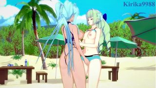 Saint-Germain and Cagliostro intense lesbian play and futanari sex. – Symphogear Hentai