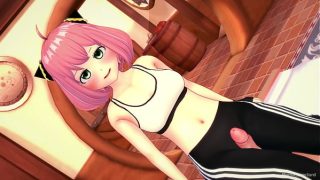 Anya quiere montar una gran polla luego del gimnasio (versión adulta) (hentai)