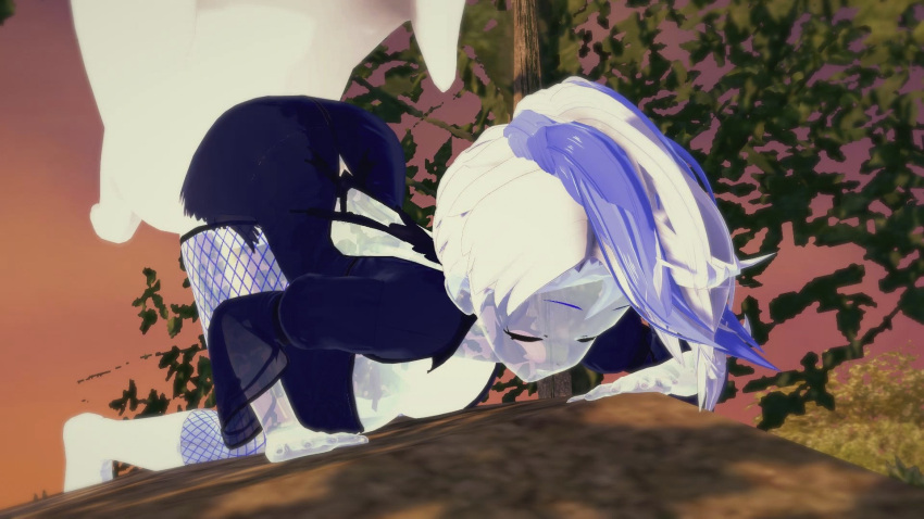 16:9 anime boo_(mario) closed_eyes clothed crossover doggy_position female_focus female_penetrated fishnets funny ghost ghost_girl halloween hentai looking_pleasured phantasma scooby-doo scooby-doo_and_the_ghoul_school sex shoes spooky stockings super_mario_bros. teen transparent transparent_body white_hair white_shoes