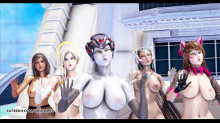 [MMD] Red Velvet – Red Flavor Naked Kpop Dance Dva Mercy Pharah Mei Widowmaker Symetra Overwatch Uncensored Hentai 4K 60FPS