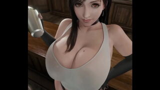 Tifa Lockhart Moviendo y Mostrando Tetas Gigantes – ANIMATION 3D –