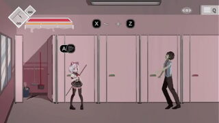 Hentai game cute girl being fucked by a lot of enemies