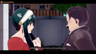 Yor Forger y el director pasándola bien en el parque