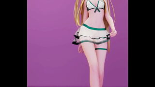 Date A Live Mayuri Hentai Undress Dance Bboom Bboom Song Blonde Girl Mmd 3D Clear Blue Clothes