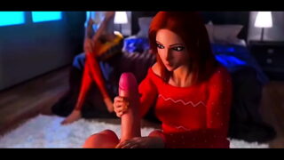 Realistic animation of two girls