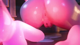 Delicate Perv Babe Pushed to Her Limits by Twin Magic Dildos (3D Sex Animation 2025)