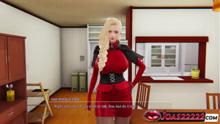 Sexy Blonde Rose Anime Girl with Big Tits and Bandage on Pussy Rule34 – Tits Massage Service and Anal Plug Stimulation
