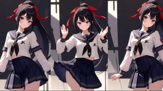 Korean Anime woman with JK AI