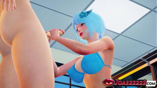 Sexy Sinwe Anime Girl in Pantyhose Rule34 Hentai – Handjob Big Dick Stroking, Titjob on Top Stimulation with Close-Up Ass in Nylon, Glory Hole Mouth Fuck Cumshot 3D Animation