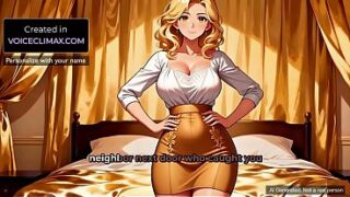 Hentai Blonde Mature Neighbor invites me her place JOI Anime Voiced ASMR