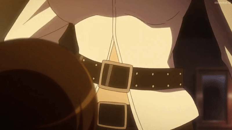 anime big_breasts class classroom cleavage ecchi gif glasses head_out_of_frame kami_nomi_zo_shiru_sekai katsuragi_keima nikaidou_yuri school school_uniform student teacher teacher_and_student the_world_god_only_knows