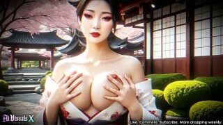 Unfinished Works Compilation 01 – Busty Blonde, Japanese Kimono Girl, Succubus Titfuck, Latina Military & Waitress (4K AI Generated)