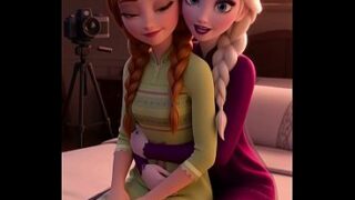 Anna from Frozen Twin Braids and Thigh Highs 3D Disney Sex Animation