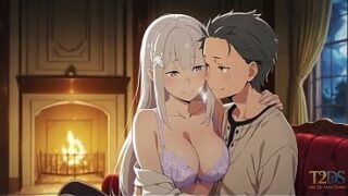 Emilia & Subaru Hot Fireplace Night – Passionate Sex by the Fire (AI)