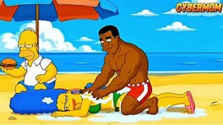 Married Housewife mrs. Simpson: Not a Day Without a New Dick in Her Vagina. Cartoon Parody. summer Compilation
